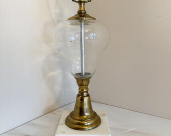 Antique Marble & Glass Lamp (No Shade)