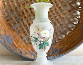 Hand Painted Bristol Glass Vase