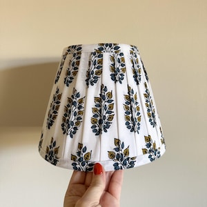 Pleated Empire Lampshade | Block Print Fabric