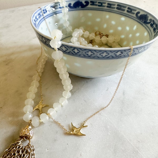 Blue & White Trinket Bowl  |  Chinoiserie Style