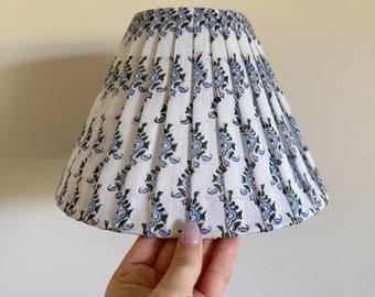 Handmade Pleated Lampshade | Block Print Fabric