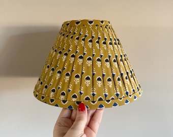 Handmade Pleated Lampshade | Block Print Fabric