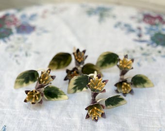 SET of FOUR Tole Metal Napkin Rings