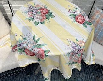 Custom Made Square Tablecloth from Vintage Fabric
