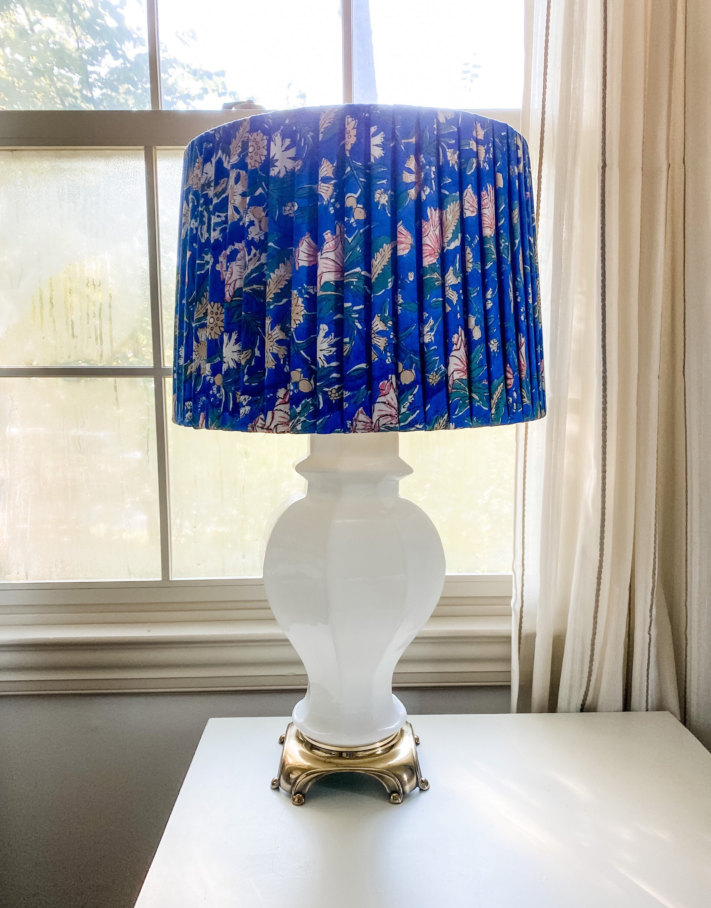 Vintage Ginger Jar Lamp & Custom Lampshade Etsy