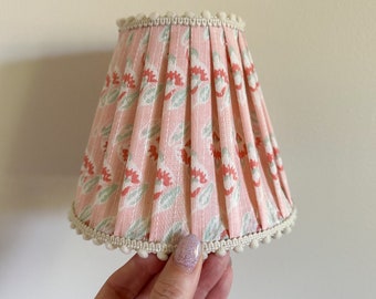 Handmade Pleated Chandelier Lampshade | Block Print Fabric