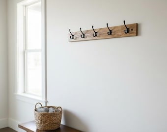 oak coat rack hanger #5.5cm hooks