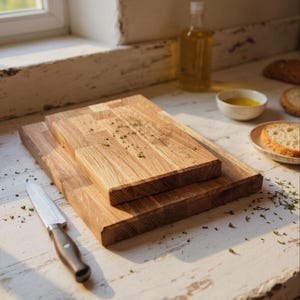 Oak Chopping Board Thick Butchers Block 40mm 60mm thick image 1