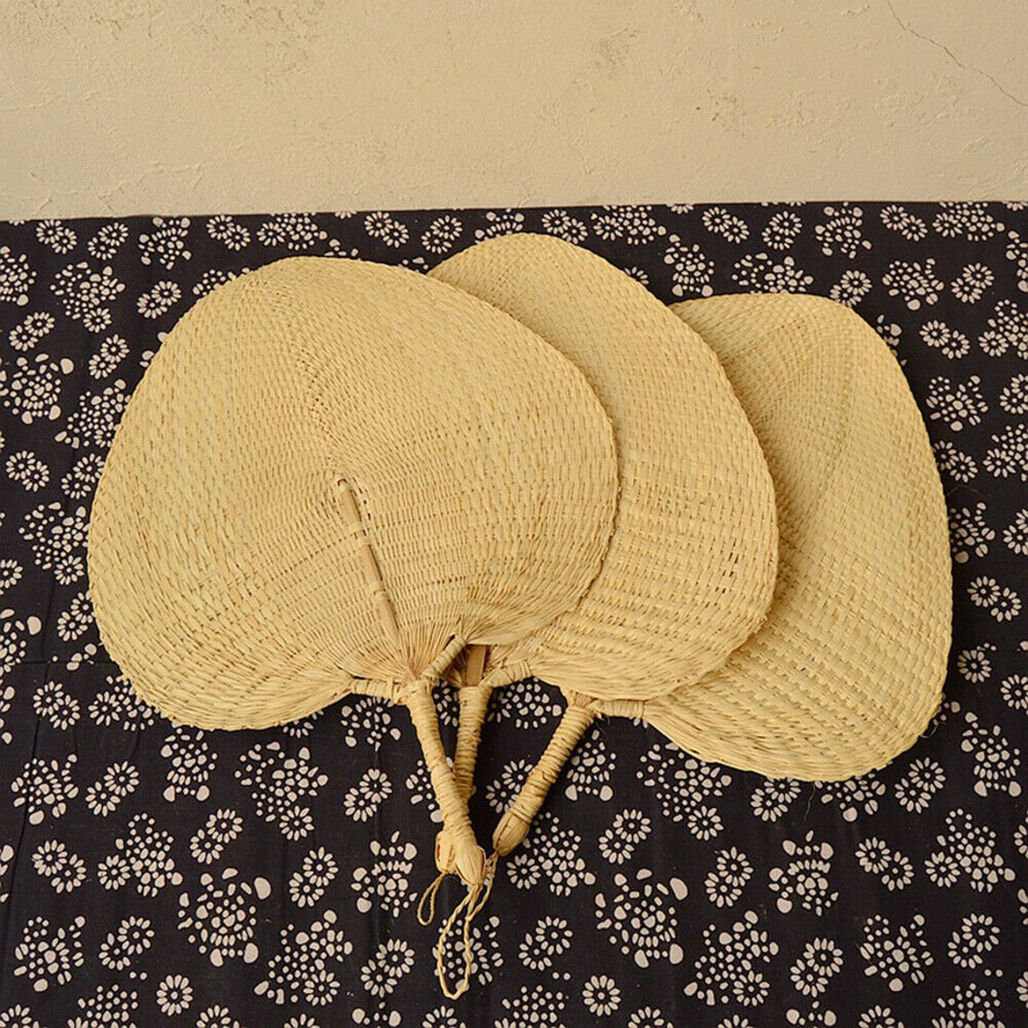 Natural Handheld Fans Handmade Woven Palmleaf Fan Cooling Etsy