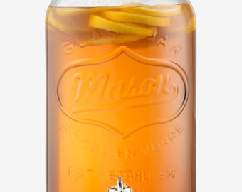 Mason Jar Drink Dispenser with Spigot: 1-Gallon Beverage Server