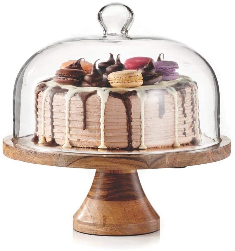 Cake pedestal top with dome