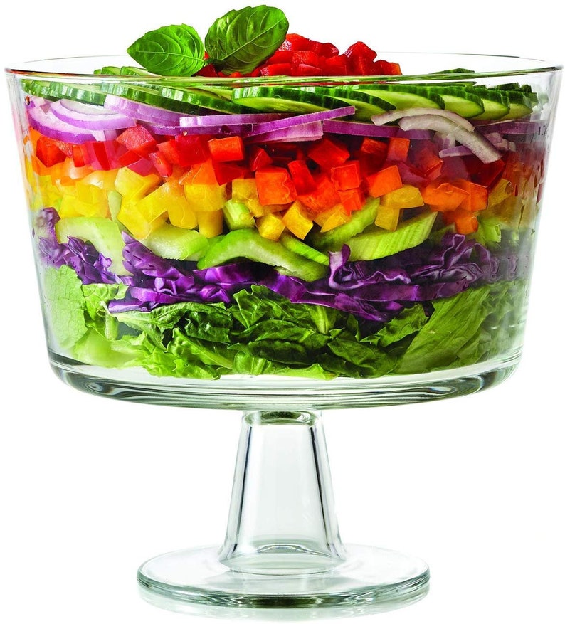 Royalty Art European Trifle Bowl With Pedestal Round Dessert Etsy