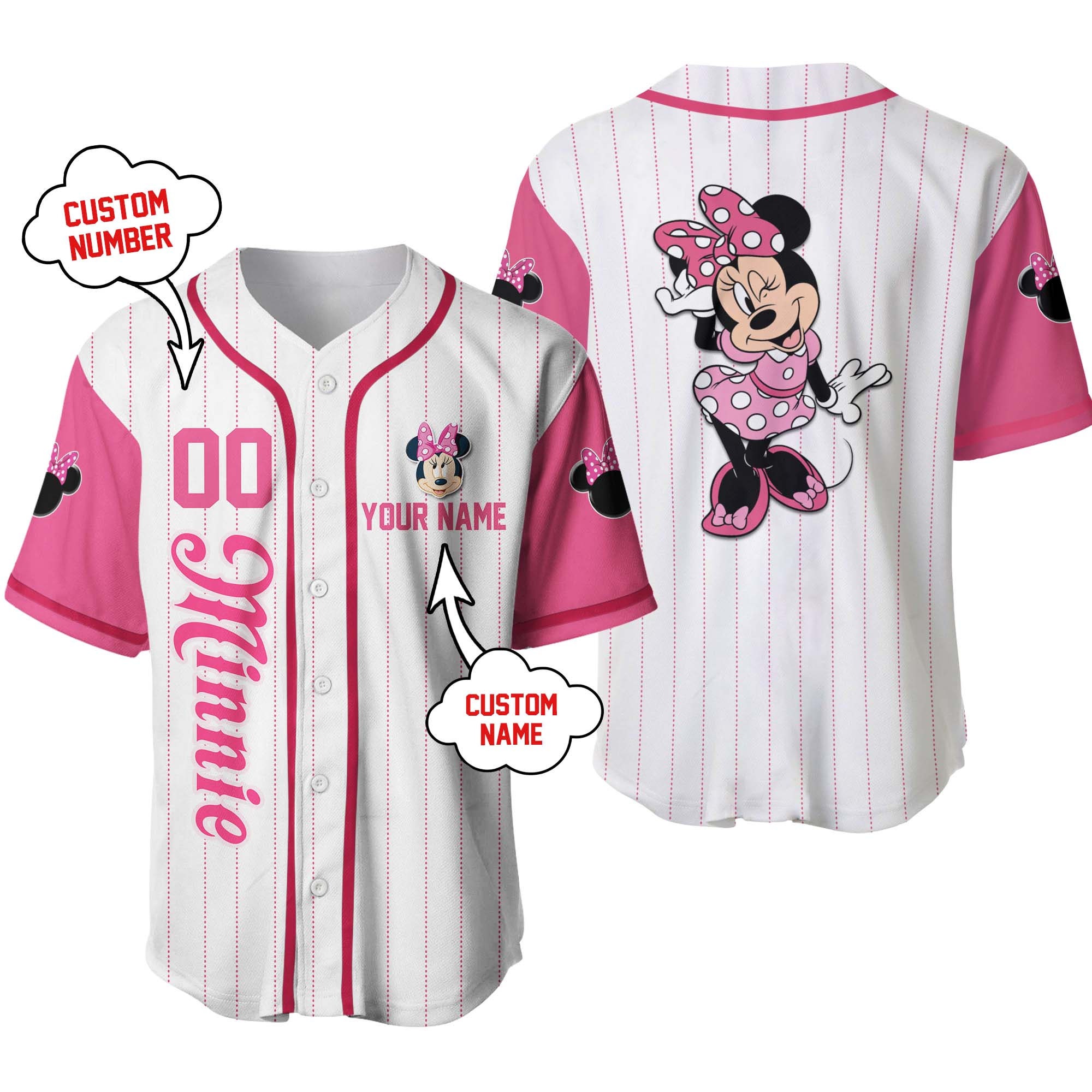Minnie Mouse  Baseball Jersey