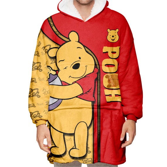 Winnie the Pooh Red Yellow Christmas Disney Oodie Blanket - Etsy