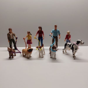 5 Stück Hundeleinen Zubehör für Modellhunde von Schleich Papo Mojo CollectA Bullyland Safari Geburtstag Geschenk Mitgebsel Miniaturen
