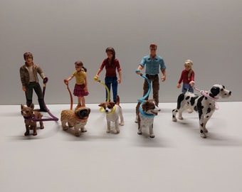 5 Stück Hundeleinen Zubehör für Modellhunde von Schleich Papo Mojo Bullyland CollectA Safari Geburtstag Geschenk Mitgebsel Miniaturen