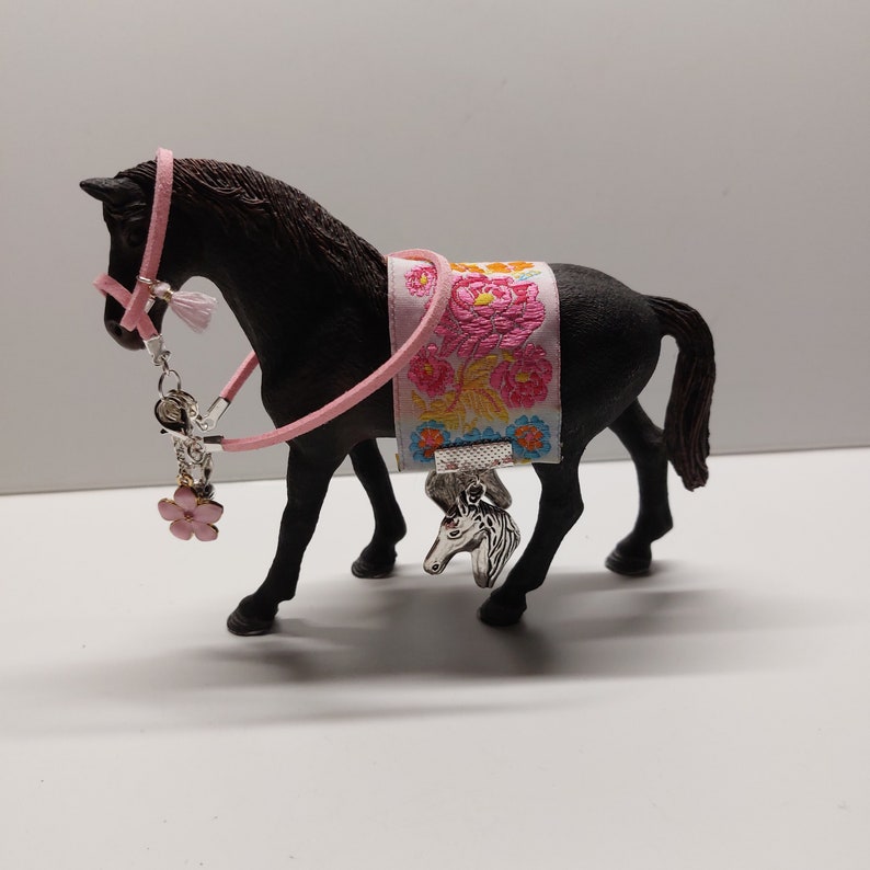 Show Decke Zügel Halfter für Pferde Zubehör von Schleich Papo Mojo Bullyland CollectA Safari Modellpferde Miniatur Mitgebsel Geburtstag Bild 5