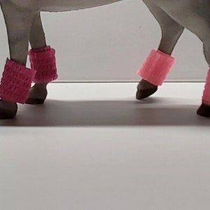 10 Bandagen Sets bunt selbsthaftend mehrmals verwendbar für Pferde von Schleich Papo Bullyland Safari CollectA Modellpferde Zubehör image 4