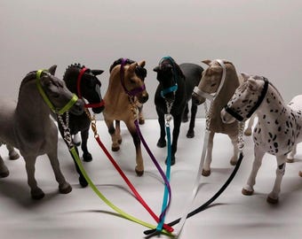 TOPPANGEBOT OSTERN 6 Halfter + 6 Führstricke Zubehör für Pferde von Schleich Papo Bullyland Modellpferde Geburtstag Ostergeschenk TOPP