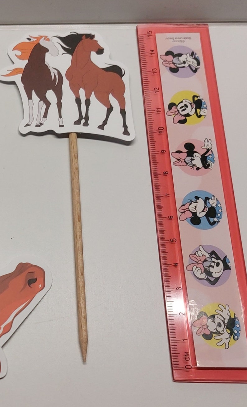 Kuchentopper Cupcaketopper doppelt verwendbar Aufkleber Sticker Pferde wasserfest Kinder Geburtstag Geschenk Bild 3