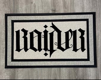 Raiders Reversible Doormat: Las Vegas Home Decor (18x30)
