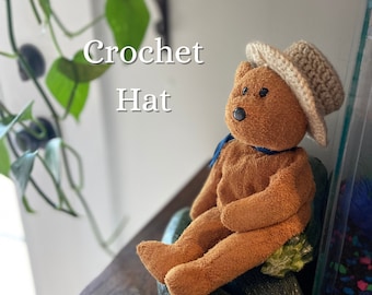 Stuffed Animal Clothes - Hat Crochet Pattern - Beginner to Intermediate Crochet Pattern