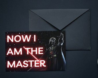 Now I Am The Master Star Wars Graduation Card | Masters Degree Graduation Card | Digital Graduation Card | Printable Graduation Card