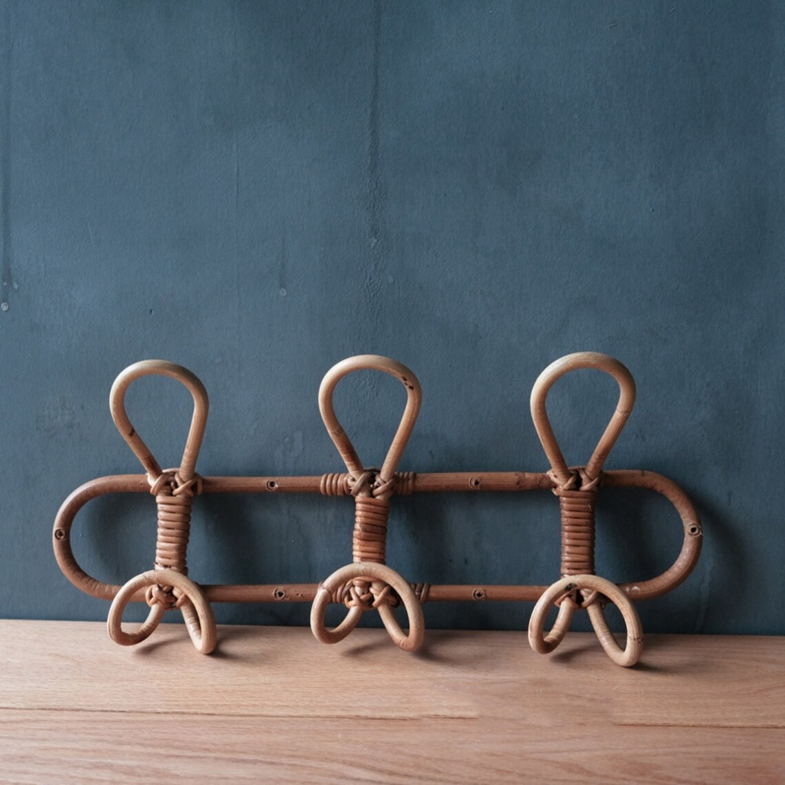 Vintage Rattan Hooks Rattan Wall Hooks Vintage Wall Hanger Etsy