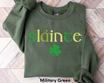 Slainte St Patricks Day Sweatshirt,St Patrick's Day Sweatshirt,Irish Sweatshirt,Kids St Patricks Day Shirt,Lucky Sweatshirt