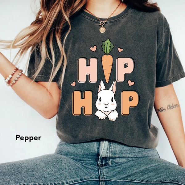 Comfort Colors® Hip Hop shirt,Lady Easter Bunny,Easter shirt,Bubble Gum Bunny,Retro Easter Shirt,Cute Retro Easter Shirt