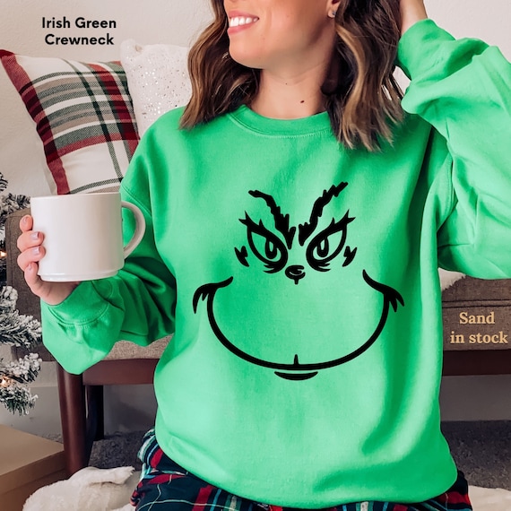 Grinch Face Sweatshirt/hoodieugly 
