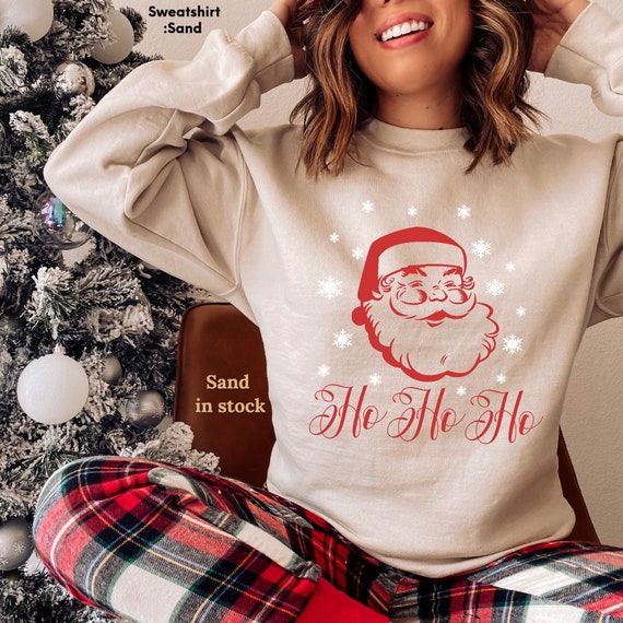 Ho Ho Ho Santa Sweatshirt hoodie christmas Sweater old Fashioned