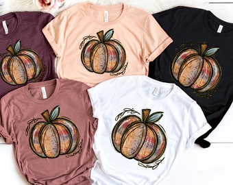 Tie Dye Pumpkin Shirt, Pumpkin Fall Shirt, Women Pumpkin Shirt, Women's Graphic Tee, Cute Fall Shirts, Thanksgiving Shirt, Pumpkin spice
