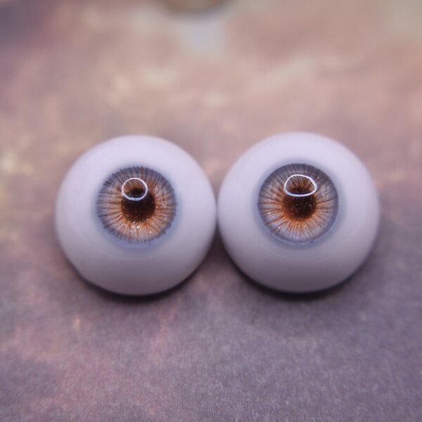 Resin BJD Ball Jointed Doll Eyes - "Frozen Earth" - 16/8mm 16/6mm 14/7mm 14/5mm