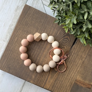 Llavero de cuentas neutras • pulsera • pulsera manos libres • silicona