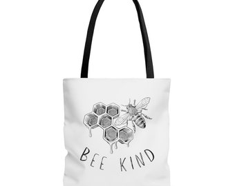 Tote Bags, Women's Tote, Bee Kind Tote Bag, Kindness Tote, Gift for her, Women's Gifts