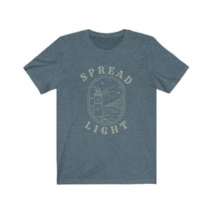 Spread Light Tshirt, Lighthouse Shirt, Inspirational Tshirt, Women's Comfy Shirt, Uplifting Tshirt afbeelding 4