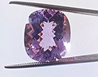 Amethyst cut stone, cheaker board cutting amethyst, fancy cut gemstone, amezing transparency, amethyst gemstone, AAA+ quality gemstone