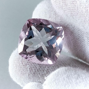 Natural amethyst cushion cut, rose de france pink amethyst, loose gemstone, February birthstone, large amethyst gemstone, amethyst cushion