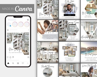 40 Customizable Instagram Templates for Apartment Communities | Property Managers & Landlords | Editable In Canva | Social Media Posts