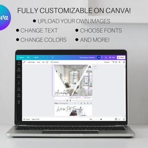 Editable in Canva. A Free editing platform where you can make any changes you want to the photos, text, format, colors, etc. Download and Share!