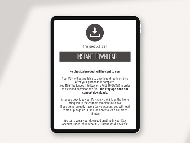 This product is an instant digital download. Just purchase, download, click the link and start editing! So simple and easy to use!