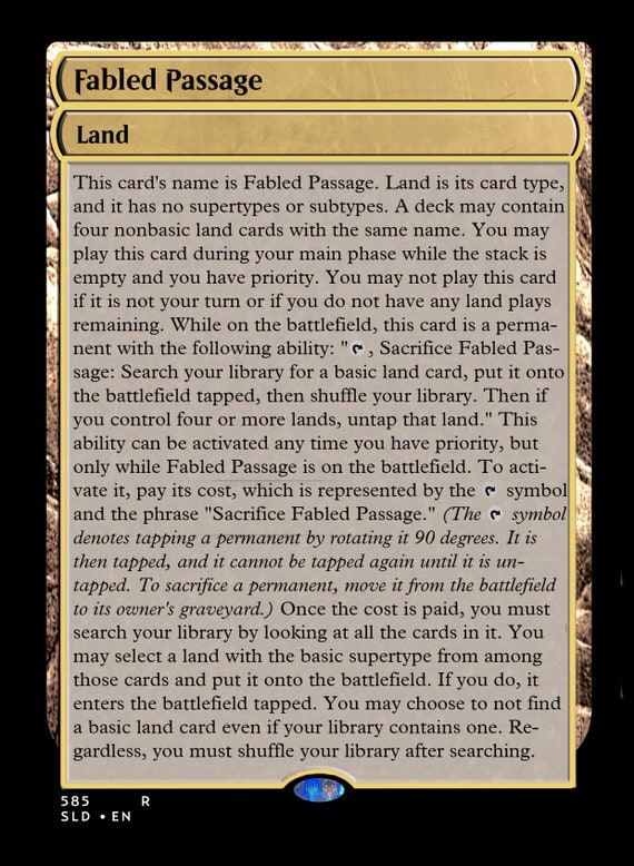 Fabled Passage Full Text Etsy