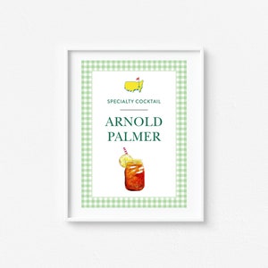 Masters Specialty Drink Sign, Arnold Palmer, Masters Green, Mastered First Year, First Birthday, Golf, Let&#39;s Par-Tee, Hole in One