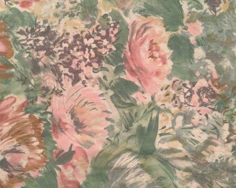 Vintage 54” wide Cyrus Clark upholstery fabric Screen print fabric DuPont teflon upholstery fabric Drapery fabric