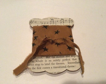 Hand torn fabric ribbon 2” Fabric ribbon Junk journals Slow stitching Crafts