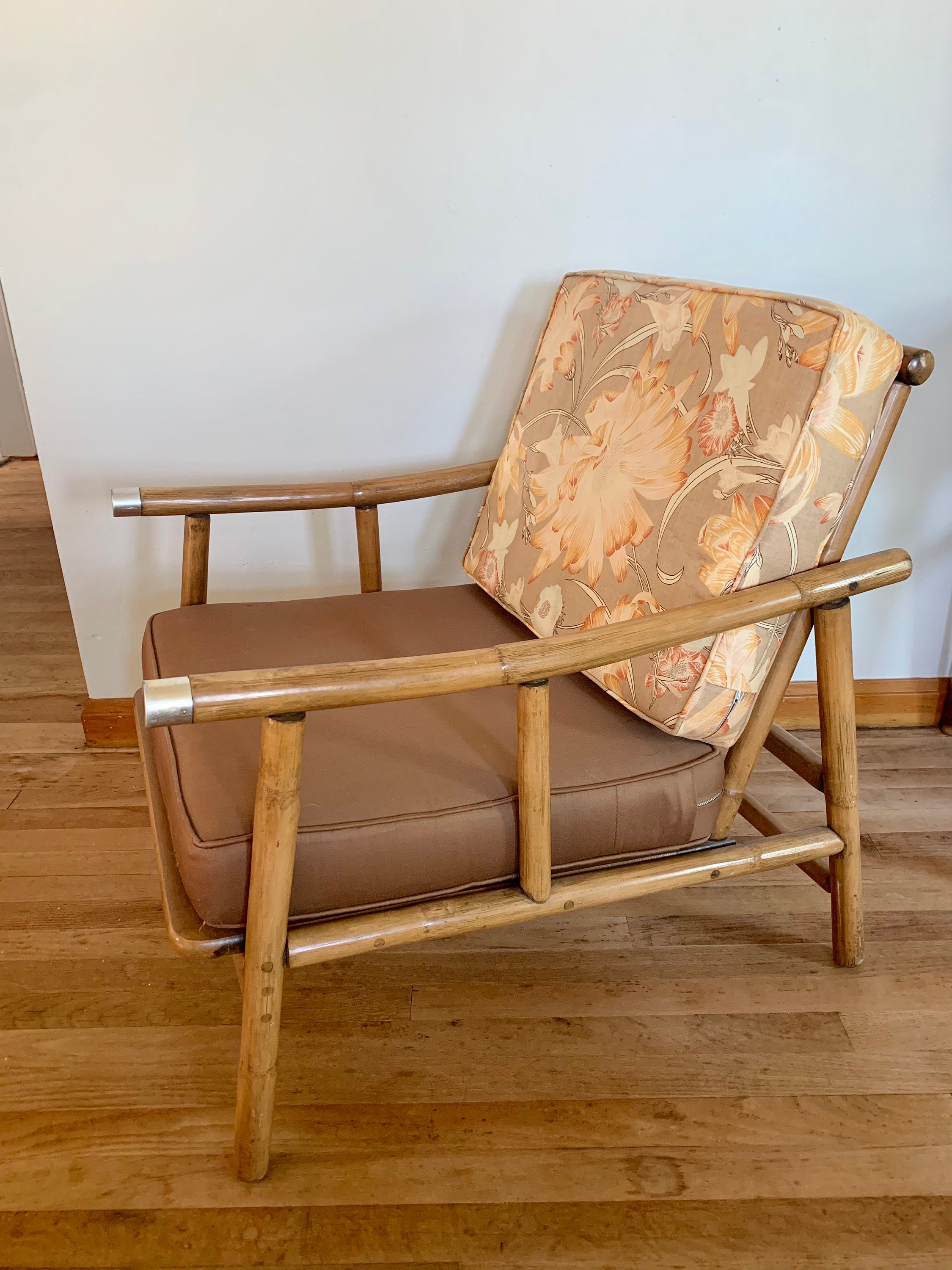 Ficks Reed Furniture Co. Vintage MCM Bamboo Club Chair Etsy