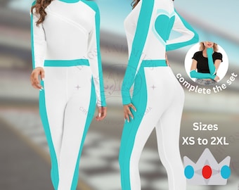 Rosalina Cosplay Jumpsuit: Galactic Princess Kart Suit Costume