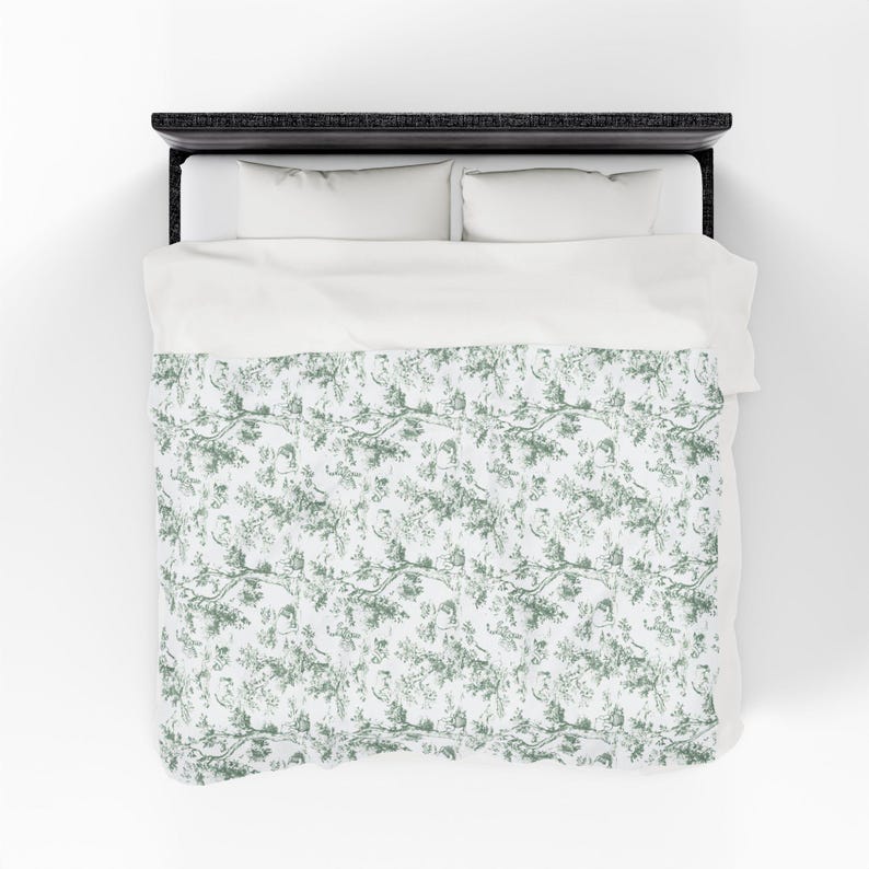 Winnie de Pooh-babydeken: saliegroen pluche toile katoenfluweel 60" × 80"