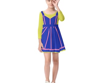 Halloween Toddler costume Bright and Bold Kids Dress  for Play School Halloween Gift for Girls Kid&#39;s Long Sleeve Dress kids anime cosplay